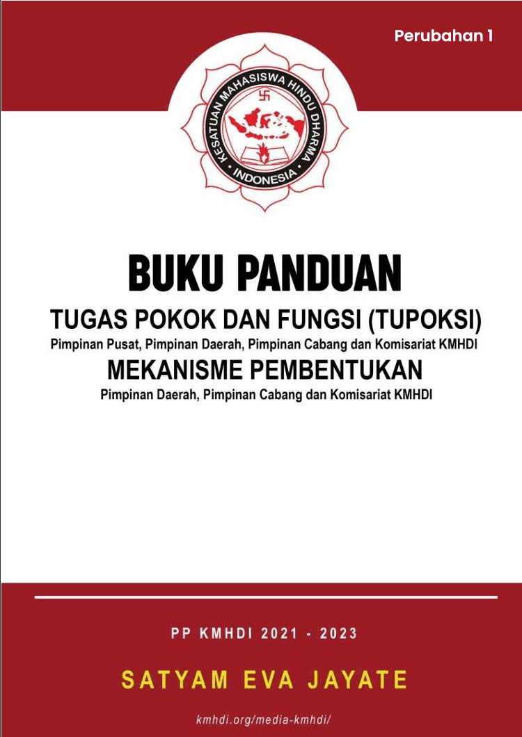 Buku Panduan TUPOKSI dan Mekanisme Pembentukan PD, PC, dan Komisariat KMHDI - Perubahan 1